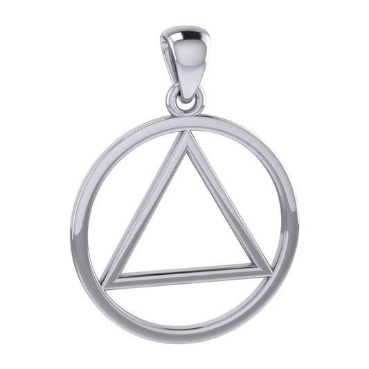 Large AA Symbol Silver Pendant TPD6003 - peterstone.dropshipping