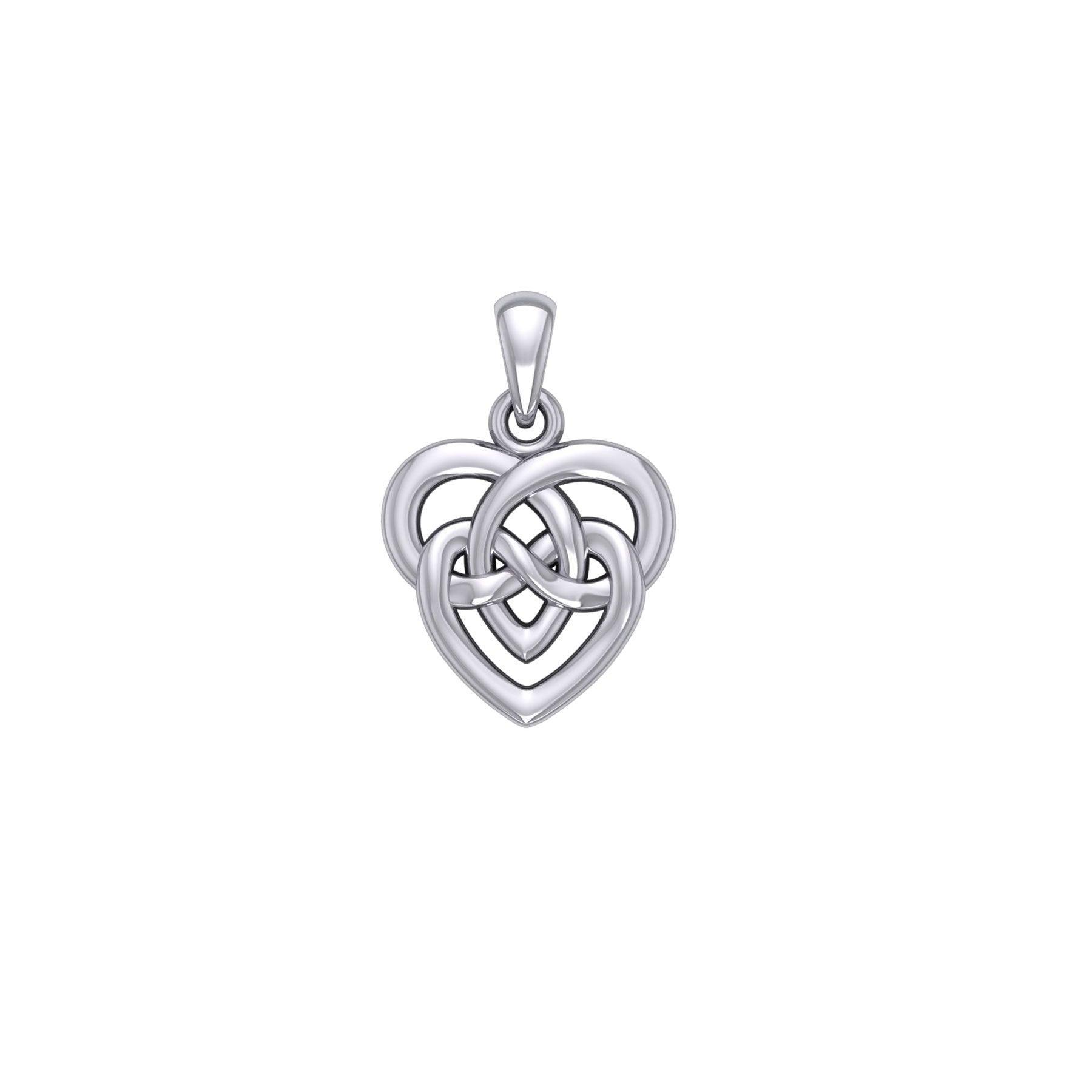Celtic Infinity Knotwork Heart Silver Pendant TPD6020 - peterstone.dropshipping