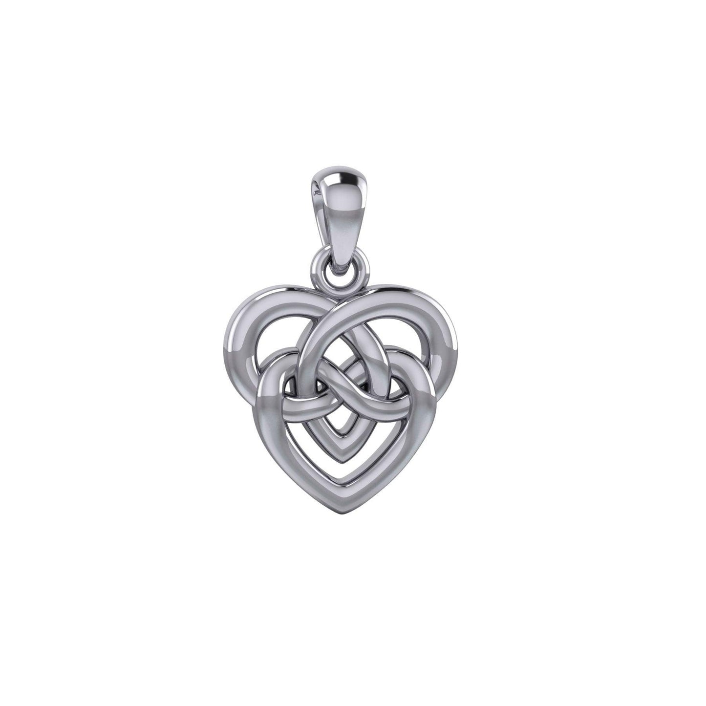 Celtic Infinity Knotwork Heart Silver Pendant TPD6020 - peterstone.dropshipping