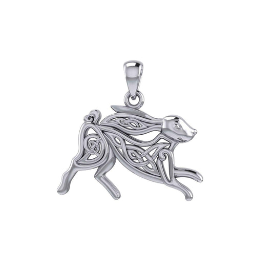 Celtic Rabbit or Hare Silver Pendant TPD6038 - peterstone.dropshipping