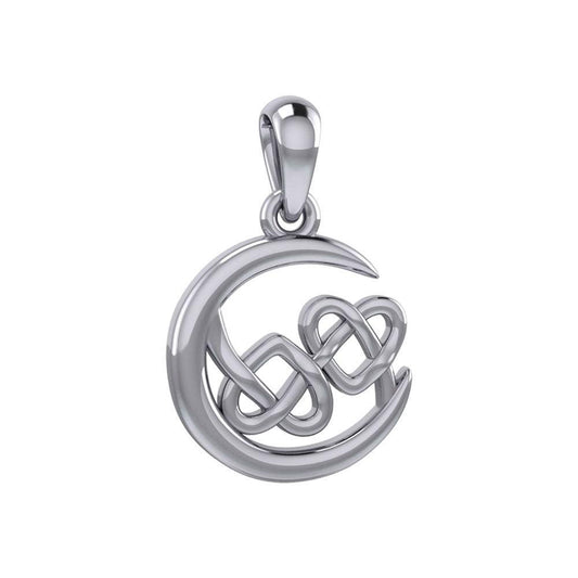 Celtic Double Heart On The Moon Pendant TPD6044 - peterstone.dropshipping