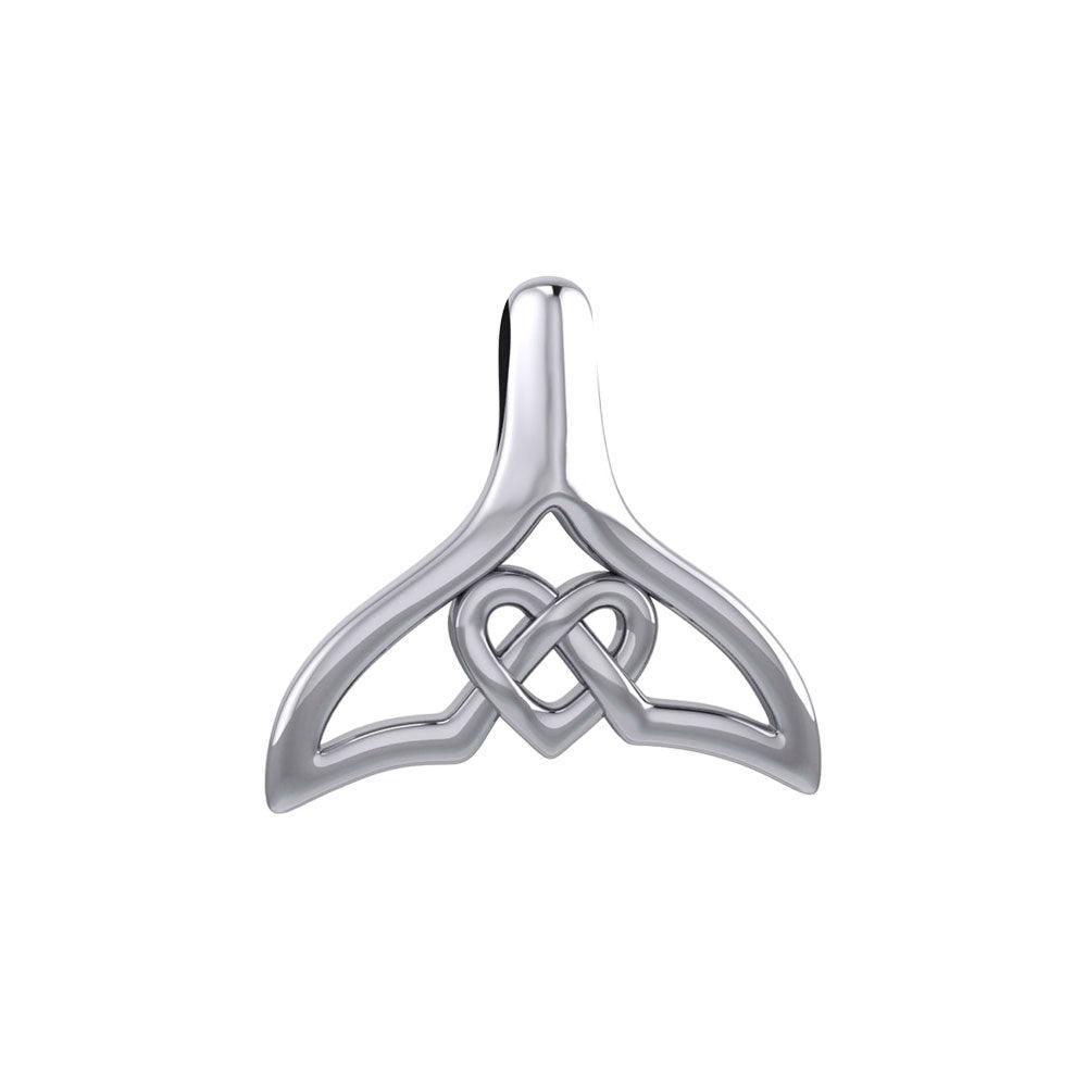Whale Tail and Celtic Heart Silver Pendant TPD6050 - peterstone.dropshipping
