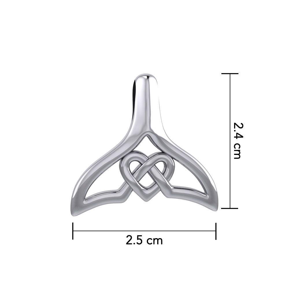 Whale Tail and Celtic Heart Silver Pendant TPD6050 - peterstone.dropshipping