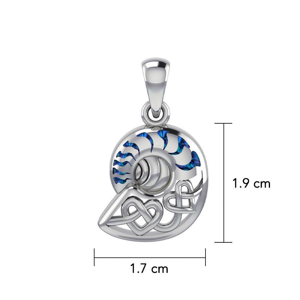 Celtic Nautilus And Double Heart Pendant TPD6082 - peterstone.dropshipping