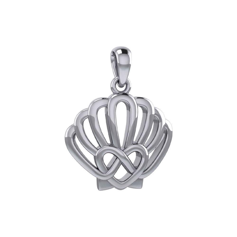 Celtic Sea Shell And Heart Pendant TPD6083 - peterstone.dropshipping
