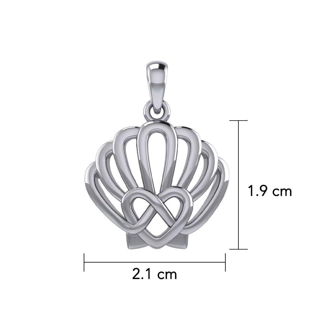 Celtic Sea Shell And Heart Pendant TPD6083 - peterstone.dropshipping