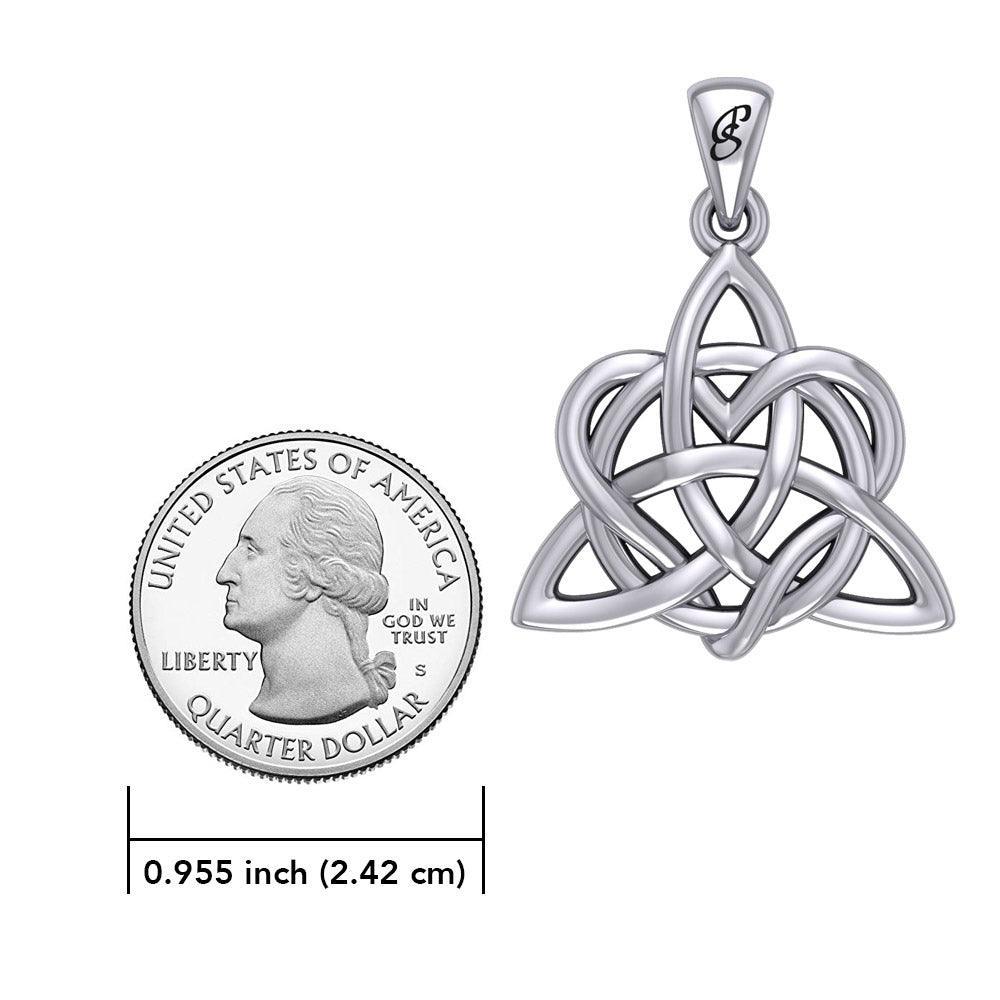 Elegance: Sterling Silver Enchanted Magic Celtic Triquetra Heart Pendant - TPD6195 by Peter Stone - peterstone.dropshipping