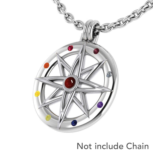 Wander through my compass ~ Sterling Silver Pendant Jewelry and gemstone TPD683 - Peter Stone Wholesale