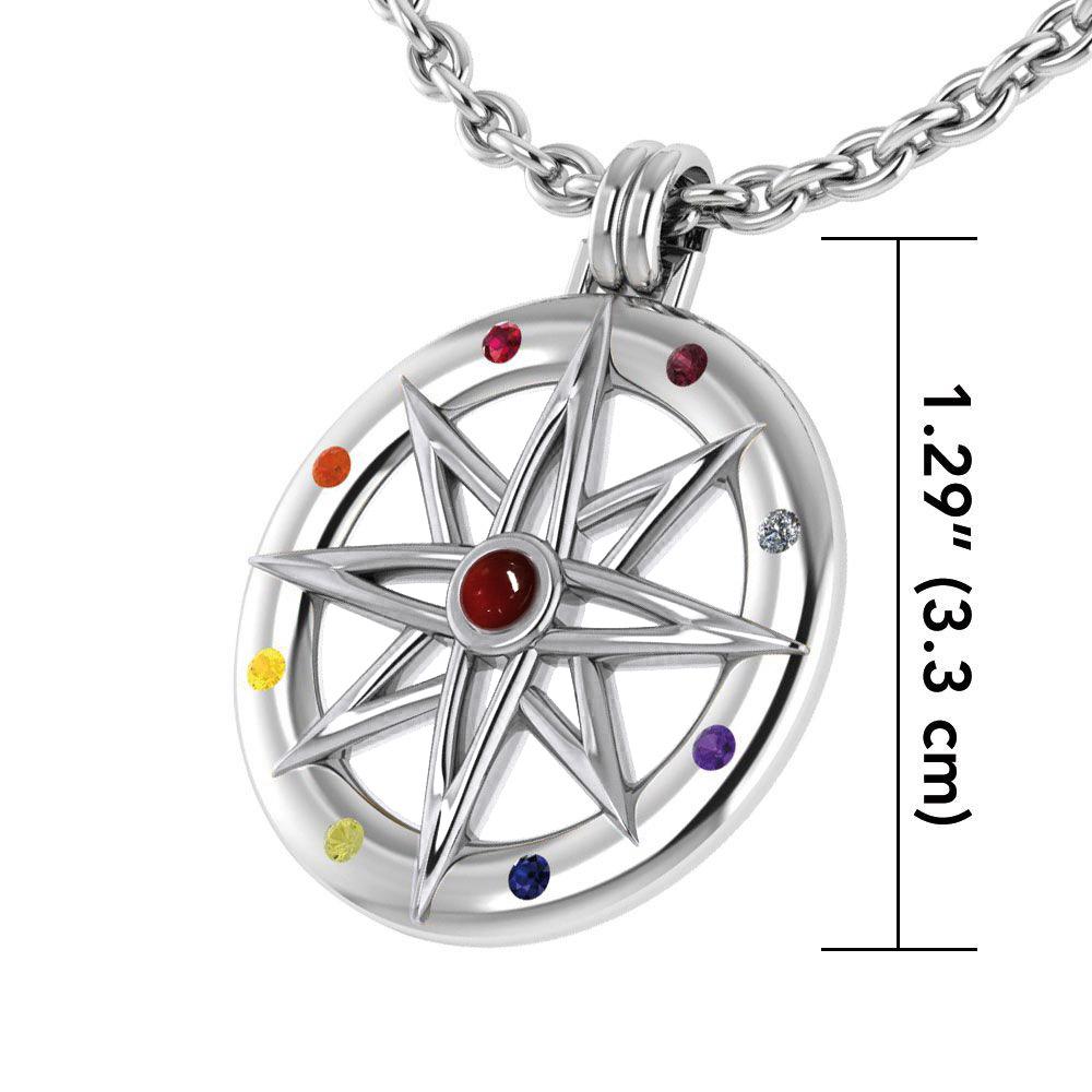 Wander through my compass ~ Sterling Silver Pendant Jewelry and gemstone TPD683 - Peter Stone Wholesale