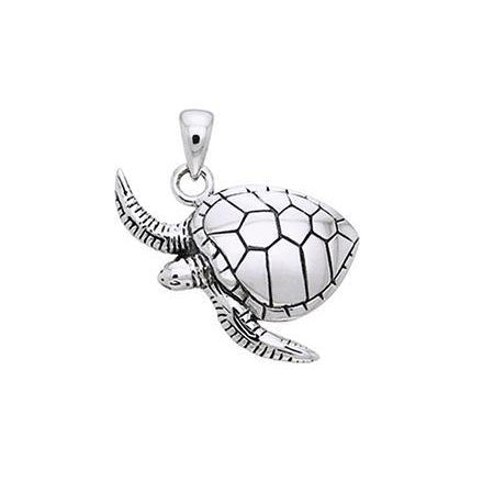 Silver Sea Turtle Pendant TPD828