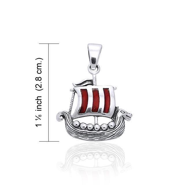 Viking Ship Silver Pendant TPD853 Pendant