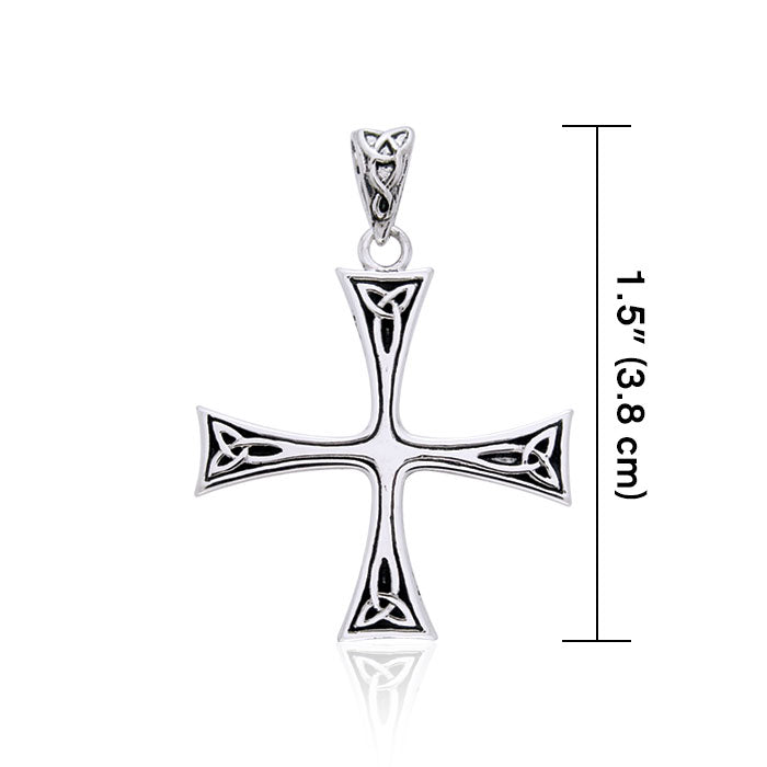 Celtic Trinity Knot Cross Silver Pendant TPD987 Pendant