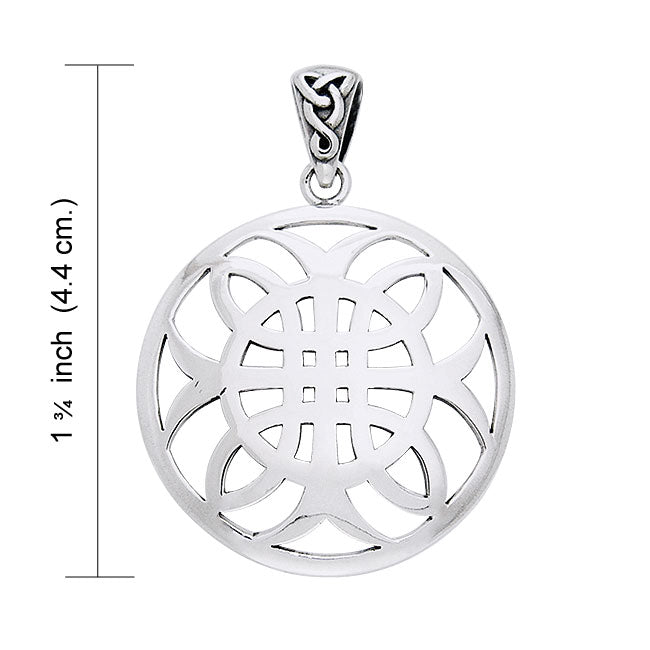 Celtic Knotwork Cross of Harmony Silver Pendant TPD991 Pendant