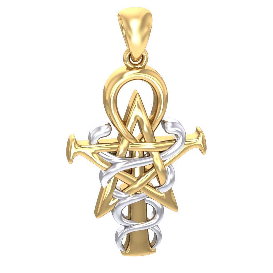 Oberon Zell Penkhaduce Wizardry Symbol Silver and Gold Accents Pendant TPV3209 - peterstone.dropshipping