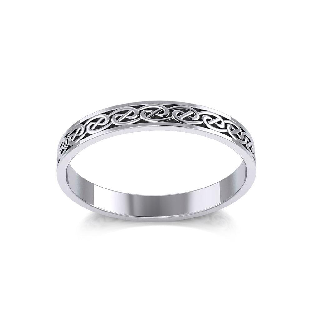 Celtic Knotwork Sterling Silver Ring TR039 - peterstone.dropshipping