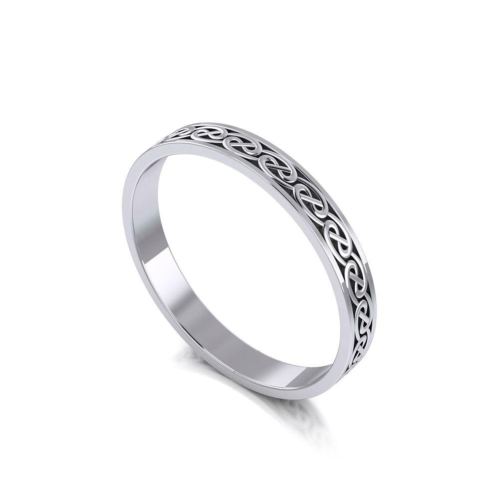 Celtic Knotwork Sterling Silver Ring TR039 - peterstone.dropshipping