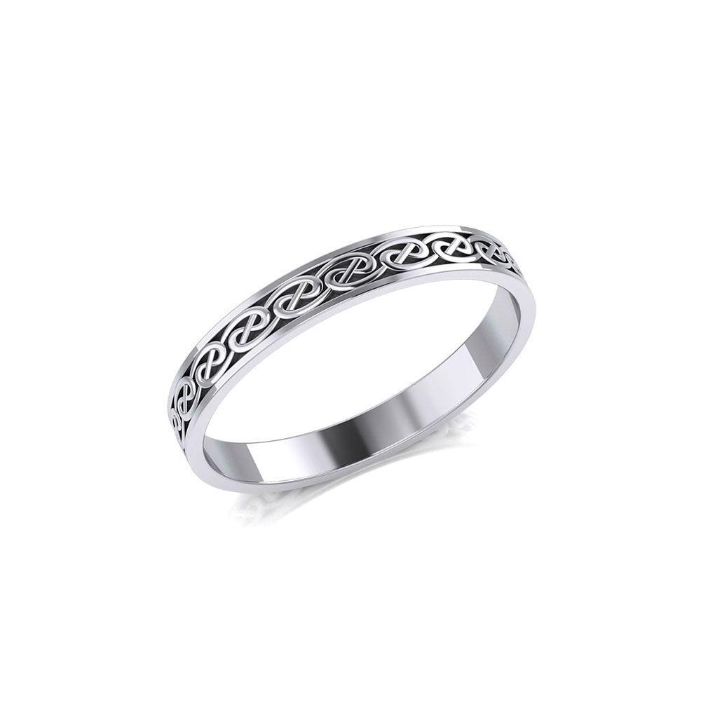 Celtic Knotwork Sterling Silver Ring TR039 - peterstone.dropshipping