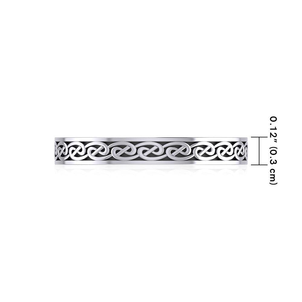 Celtic Knotwork Sterling Silver Ring TR039 - peterstone.dropshipping