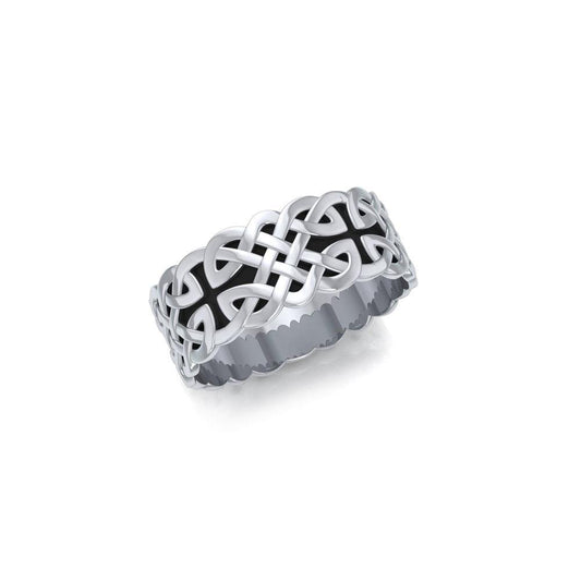 Beauty while gazing eternity ~ Celtic Knotwork Sterling Silver Spinner Ring TR042 - Wholesale Jewelry