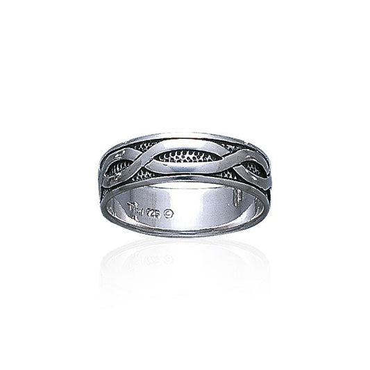 Life’s deep and eternal ~ Celtic Knotwork Sterling Silver Ring TR043 Ring
