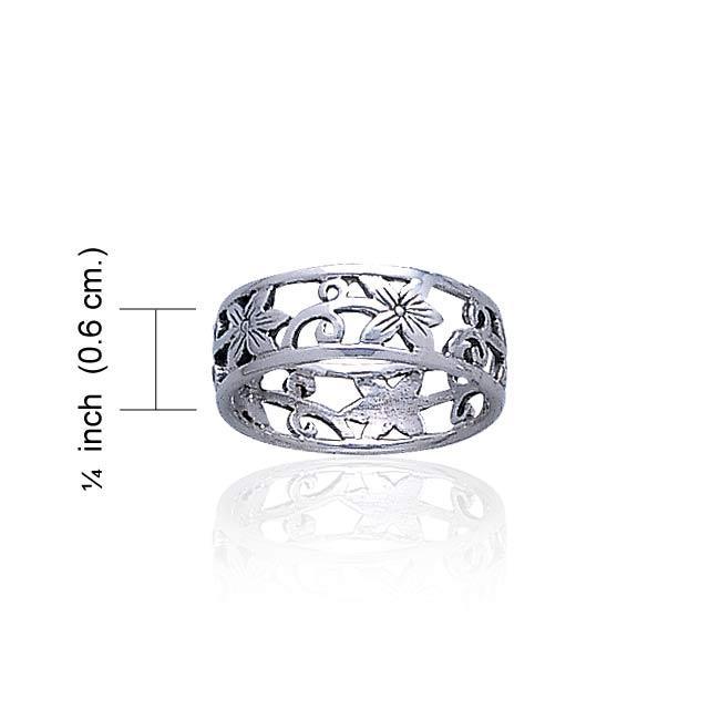 Silver Filigree Flower Ring TR073 Ring