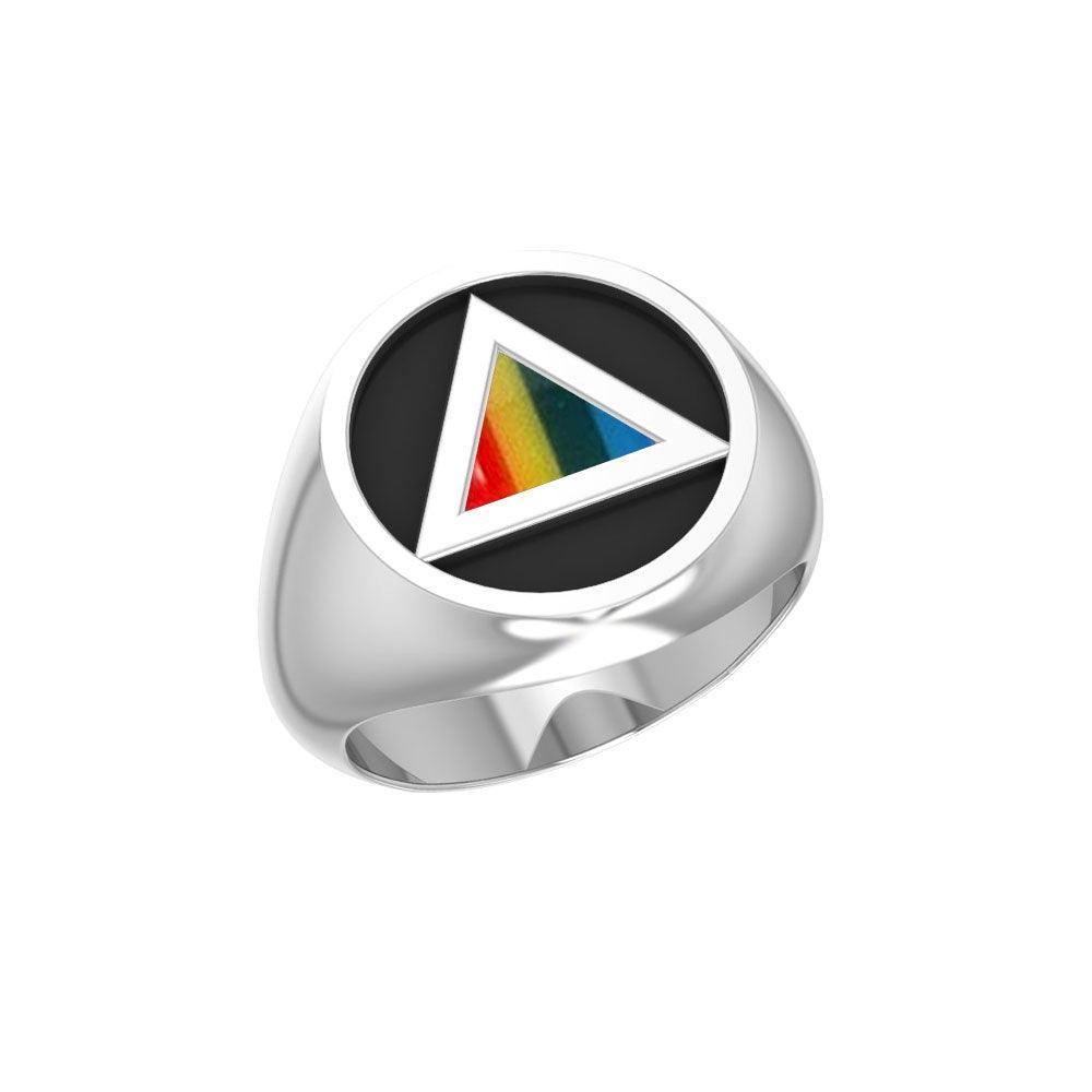 AA Symbol Silver Ring TR117 - peterstone.dropshipping