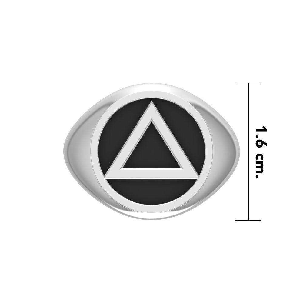 AA Symbol Silver Ring TR117 - peterstone.dropshipping