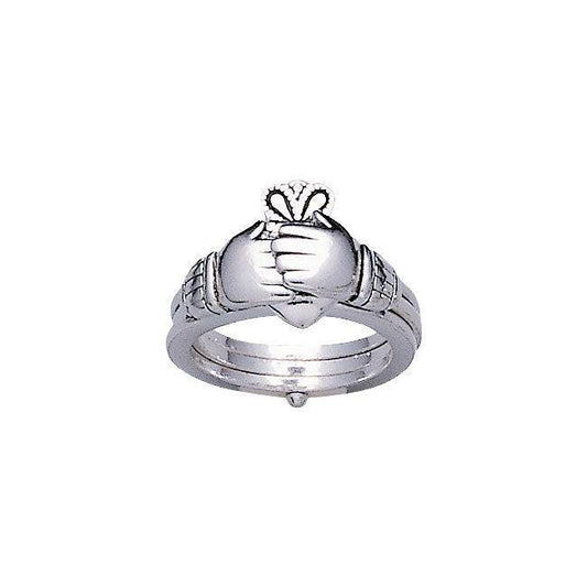 Irish Claddagh Silver Opened Friendship Ring TR1184 Ring