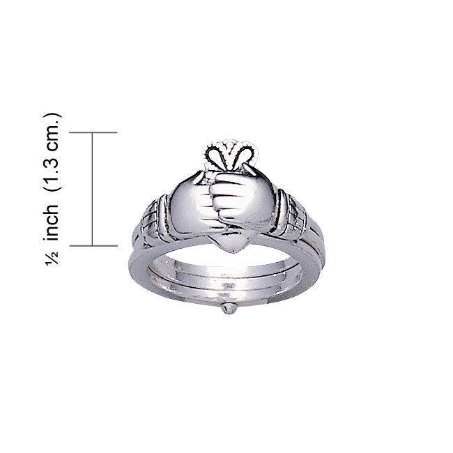 Irish Claddagh Silver Opened Friendship Ring TR1184 Ring