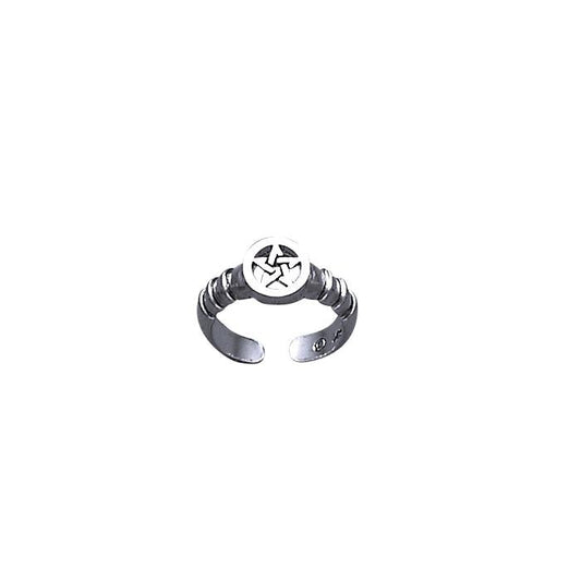Silver The Star Toe Ring TR1201