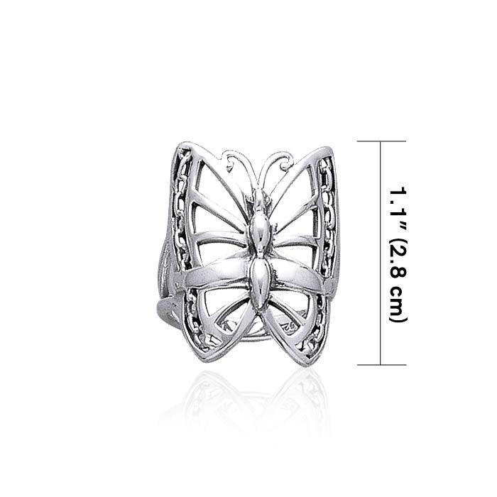 Silver Butterfly Ring TR1312 Ring