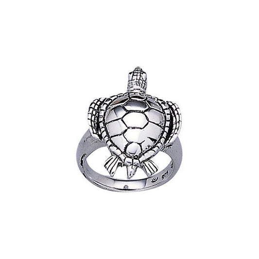 Loggerhead Turtle Sterling Silver Ring TR1524 - Wholesale Jewelry