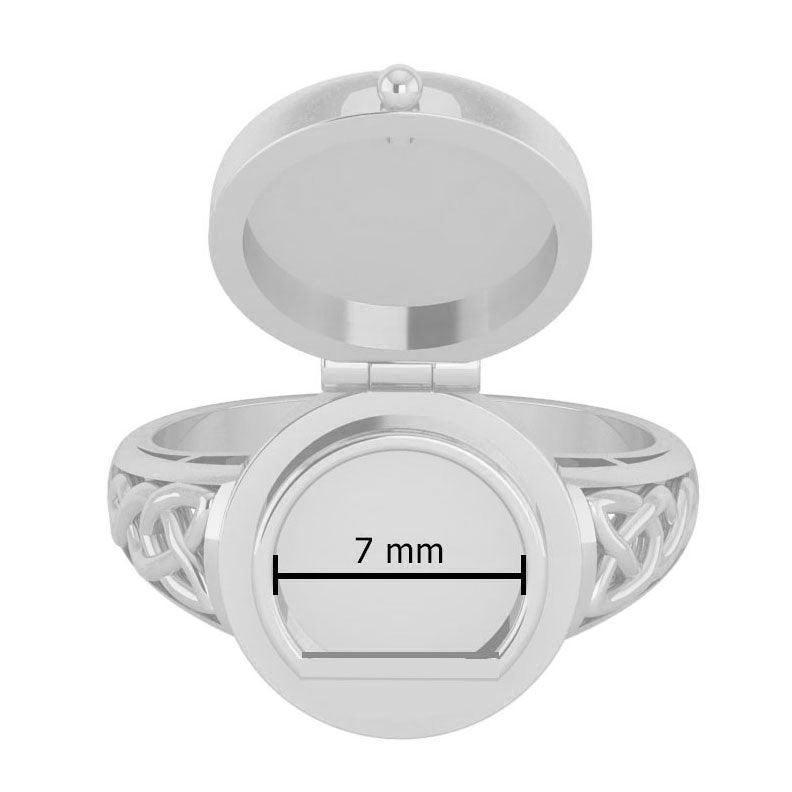 Celtic Knotwork Silver Poison Ring TR1638 - peterstone.dropshipping