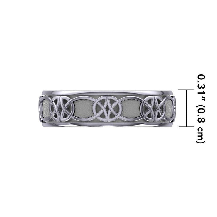An unending breakthrough ~ Celtic Knotwork Sterling Silver Spinner Ring TR1685 Ring