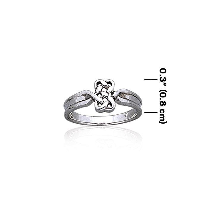 Eternal Celtic Hearts Sterling Silver Ring TR1761 Ring