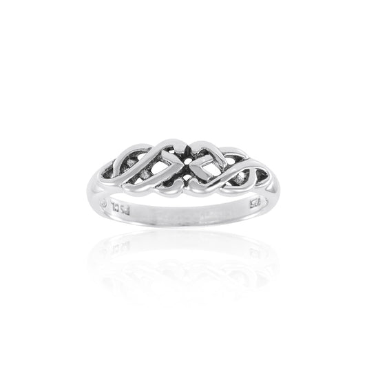 Celtic Knotwork Sterling Silver Ring TR1767 Ring