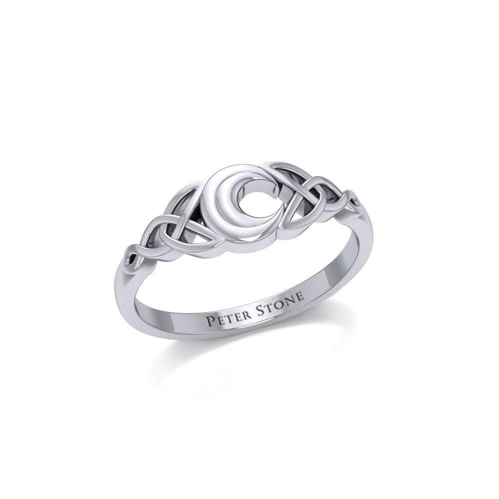 Celtic Knotwork Crescent Moon Ring TR1802 - peterstone.dropshipping