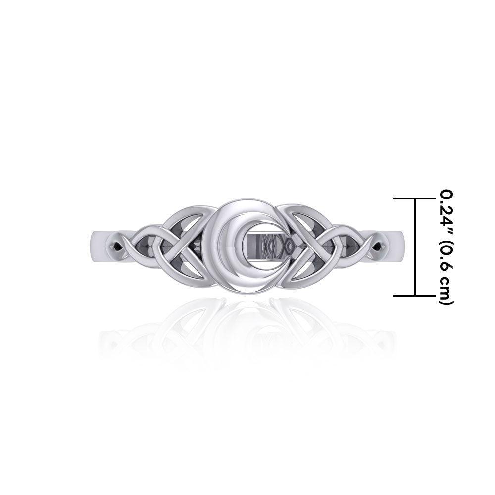 Celtic Knotwork Crescent Moon Ring TR1802 - peterstone.dropshipping