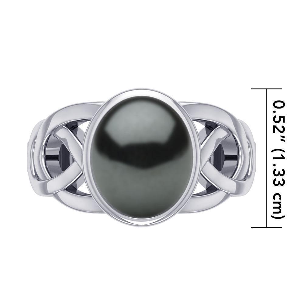 The eternity of life, nature and love ~ Celtic Knotwork Ring with a Gemstone centerpiece TR1858 Ring