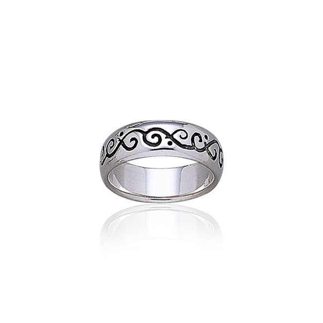 Fairy Vines Silver Band Ring TR1866 Ring
