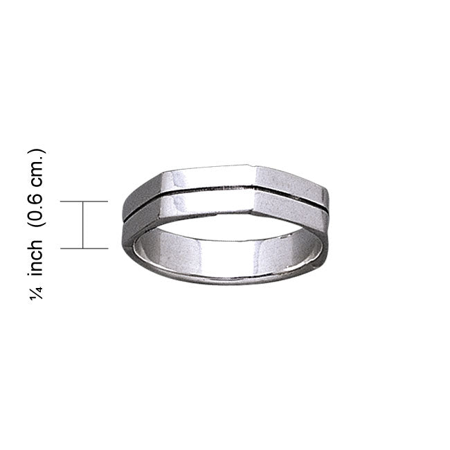 Hexagonal Silver Ring TR1873