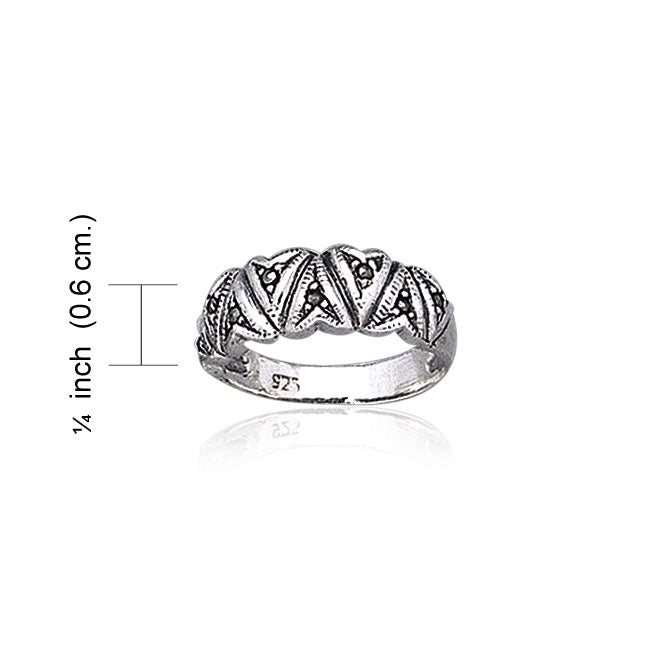 Marcasite Silver Ring TR1912 Ring