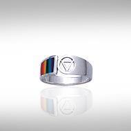 Rainbow Triangle Ring TR285 Ring