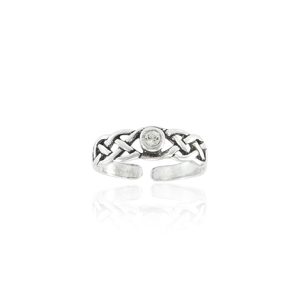 Celtic Knotwork Sterling Silver Ring TR3307 Toe Ring