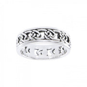 A Celtic beauty all the way ~ Celtic Knotwork Sterling Silver Ring TR3410 Ring