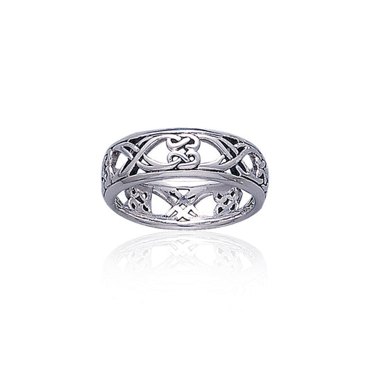 Celtic Knotwork Sterling Silver Ring TR3454 Ring