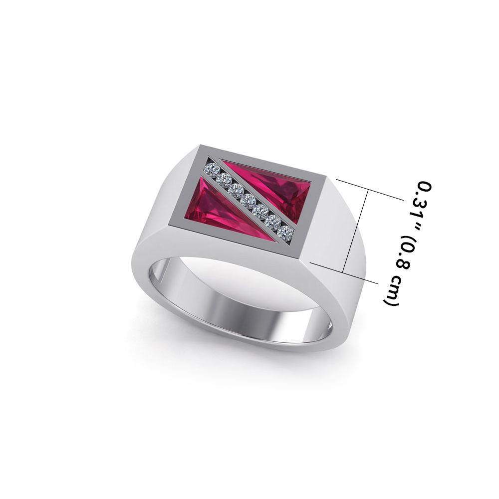 Exclusive Dive Flag Sterling Silver Ring TR3510 Ring