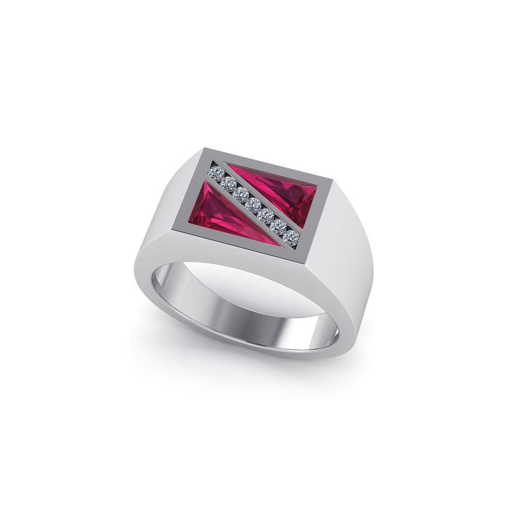 Exclusive Dive Flag Sterling Silver Ring TR3510 Ring