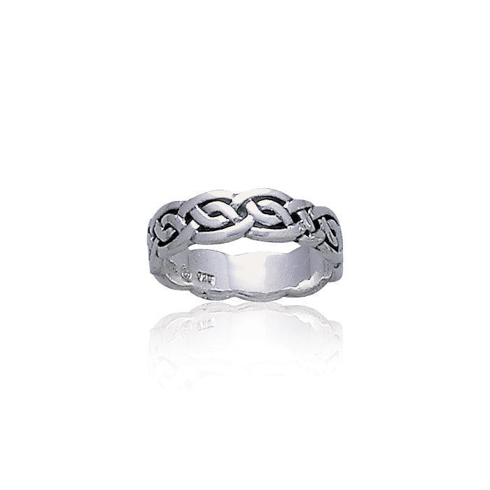 Celtic Knotwork Sterling Silver Ring TR353 Ring