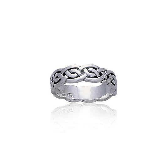 Celtic Knotwork Sterling Silver Ring TR353 Ring